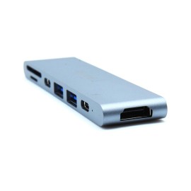 Capdase 7 in 1 Hub D2C Macbook 12  and USB C PD Computer (Space Grey/Black)