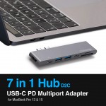 Capdase 7 in 1 Hub D2C Macbook 12  and USB C PD Computer (Space Grey/Black)