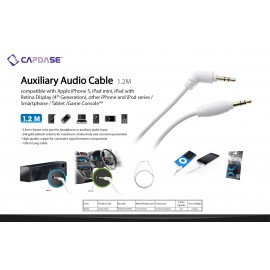 Capdase Auxiliary Audio Cable 3.5mm stereo-mini port (1.2M)