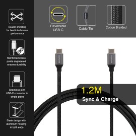 Capdase Metallic USB-C to USB-C (1.2M)