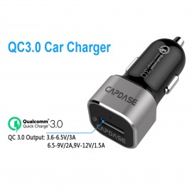 Capdase QC 3.0 Car Charger Rover Solo 1P18 (Black/Silver)