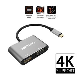 Capdase USB-C To VGA / HDMI Port Adapter 4K3H