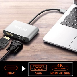 Capdase USB-C To VGA / HDMI Port Adapter 4K3H