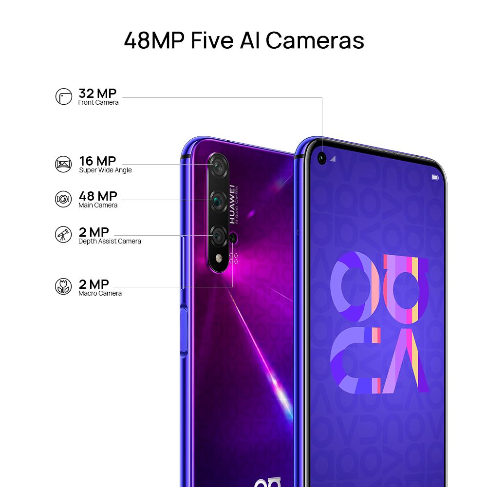 Huawei Nova 5T 8GB + 128GB 48MP Five AI Cameras 6.26 inches Cellphone Huawei Nova 5T 8GB + 128GB 48MP Five AI Cameras 6.26 inches Cellphone