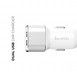 Lavanda Dual USB Car Charger with Micro USB Cable