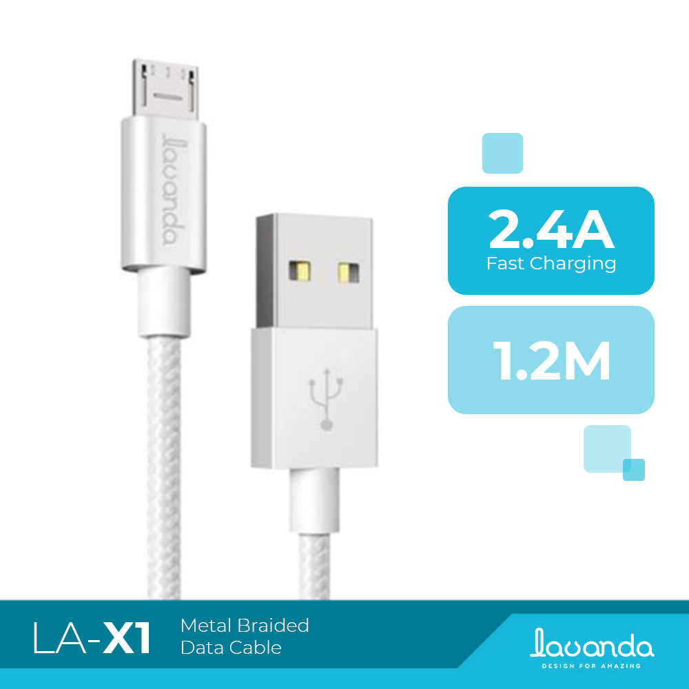 Lavanda FullSpeed X1 Metal Braided Micro USB Cable