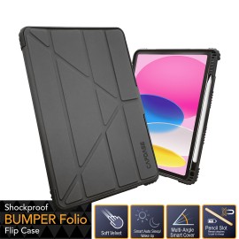 Capdase Capdase Apple Bumper Folio iPad 10.9-inch 2022 10TH GEN Folio Case -Black/Black (4894478026084)