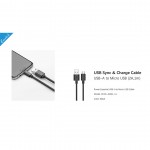 Capdase Capdase Cable Sync & Charge Power Essential USB A to Micro USB 2A 1M Sync and Charge Cable - Black (4806530882897)