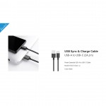 Capdase Capdase Cable Sync & Charge Power Essential USB A to USB C 2A 1M Sync and Charge Cable - Black (4806530882903)