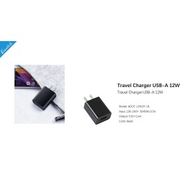 Capdase Capdase Charger - Power Essential 12W USB A Port Adaptor - Black (4806530882941)