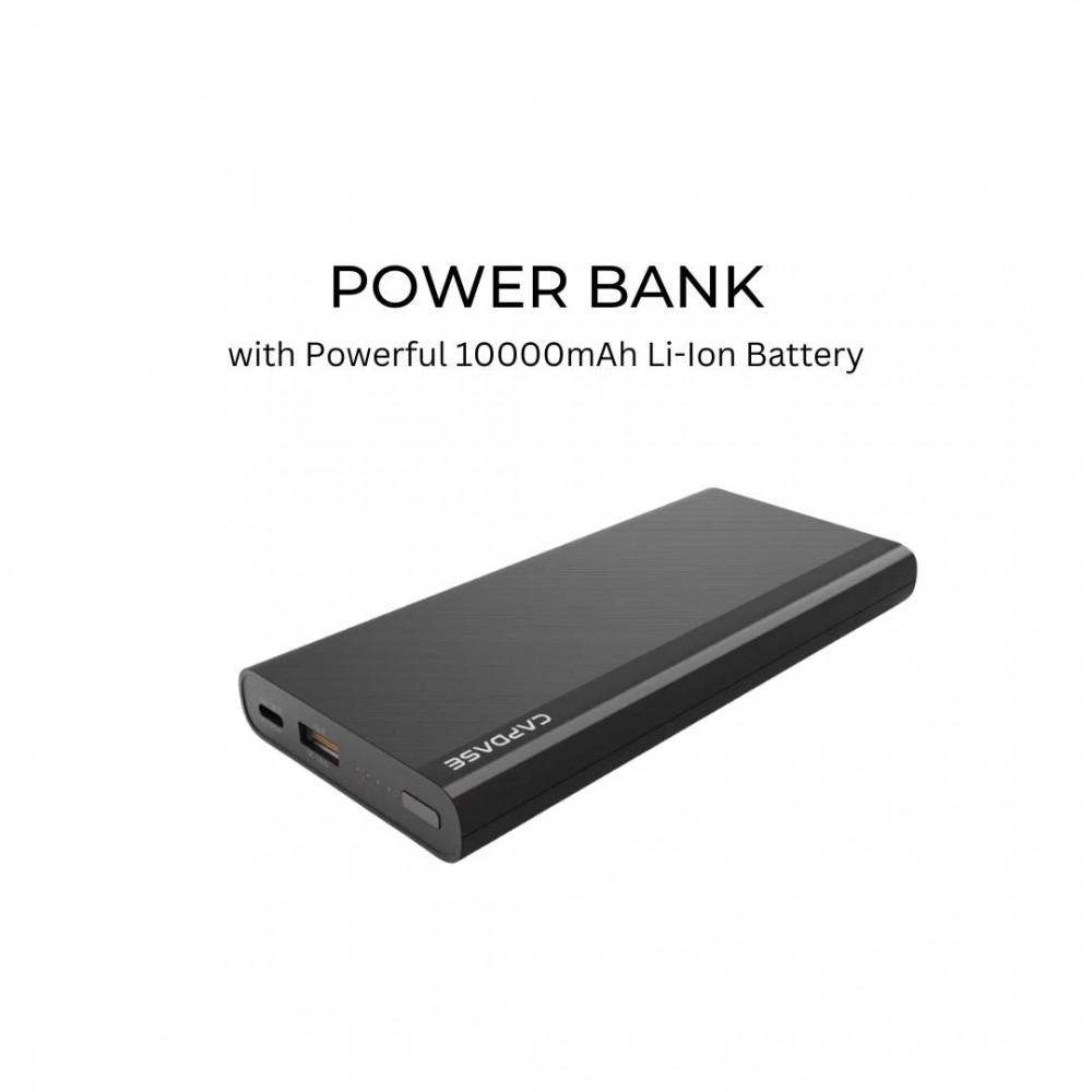 Capdase Capdase Power Bank  - Power Essential 10000mAh PD20W+QC18W Powerbank - Black (4806530882999)