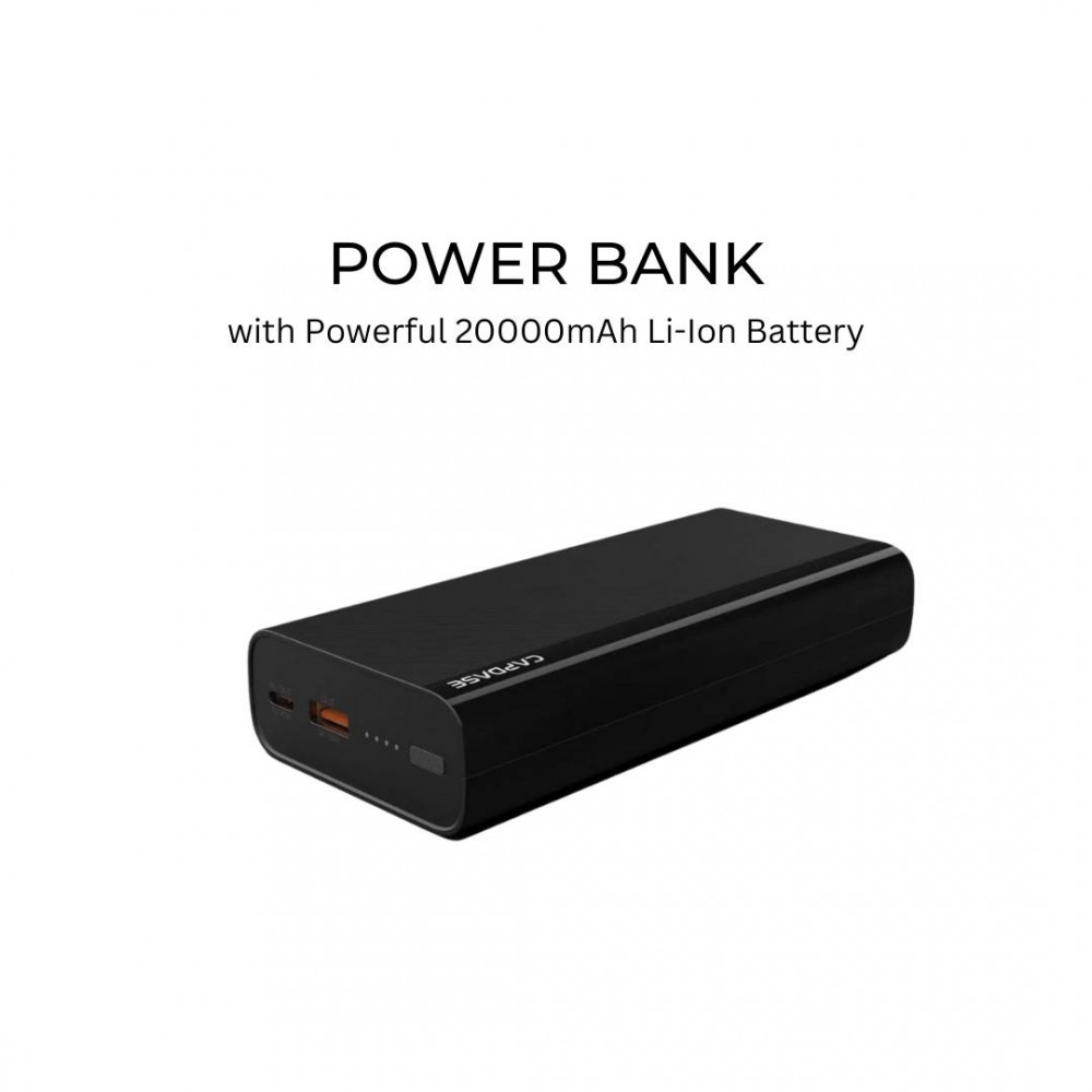 Capdase Capdase Power Bank  - Power Essential 20000mAh PD20W+QC18W Powerbank - Black (4806530883002)