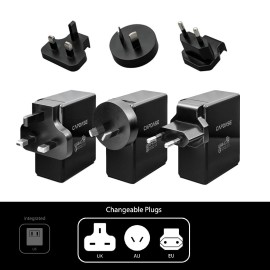 Capdase Capdase Uni Charger QC 3.0 Ranger - Super2P45_4 plugs - Jet Black (4894478019314)