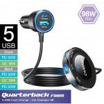 Capdase Capdase Uni Quarterback F98M 5 USB Fast Charge Car Charger Kit Max 98W -black (4894478025964)