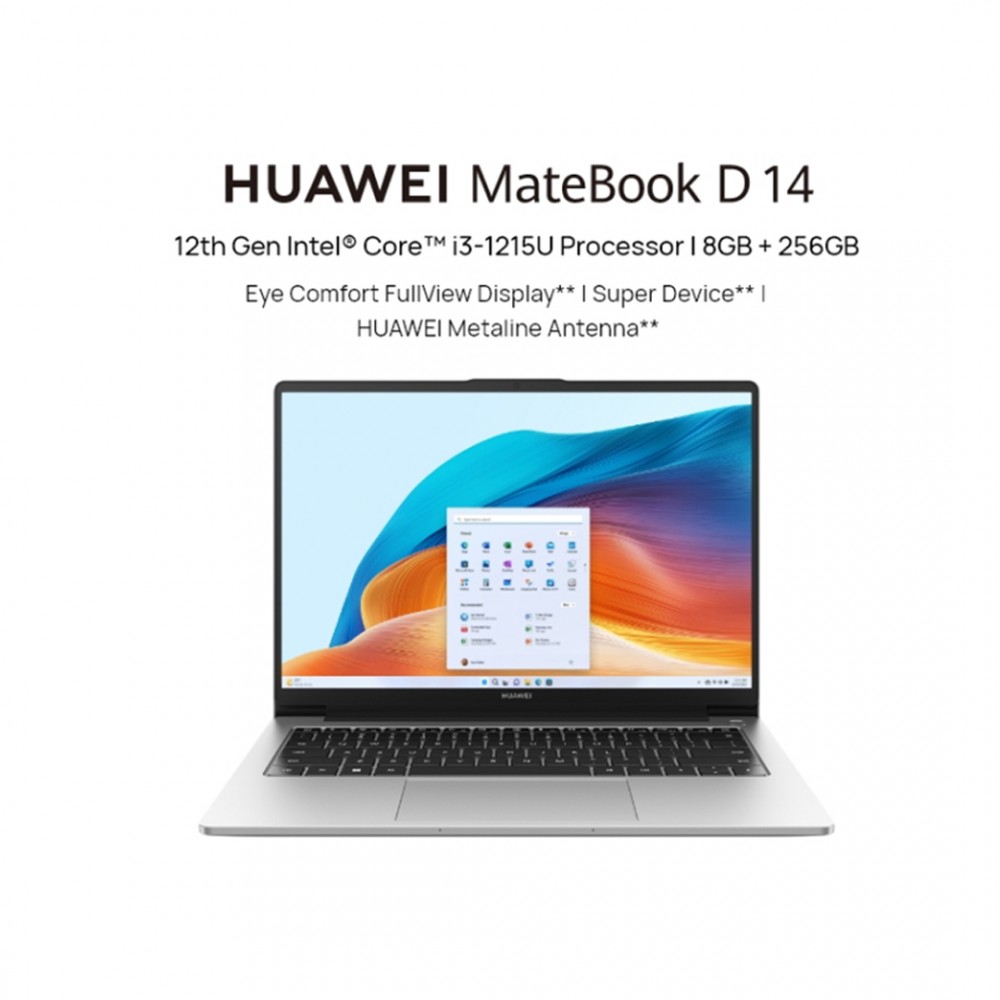 Huawei MateBook D 14 2024 12th Gen Intel i3 8GB+256GB
