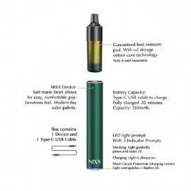 NIXX NIXX E-Cigarette Device - Blue Green  (4801927002308)