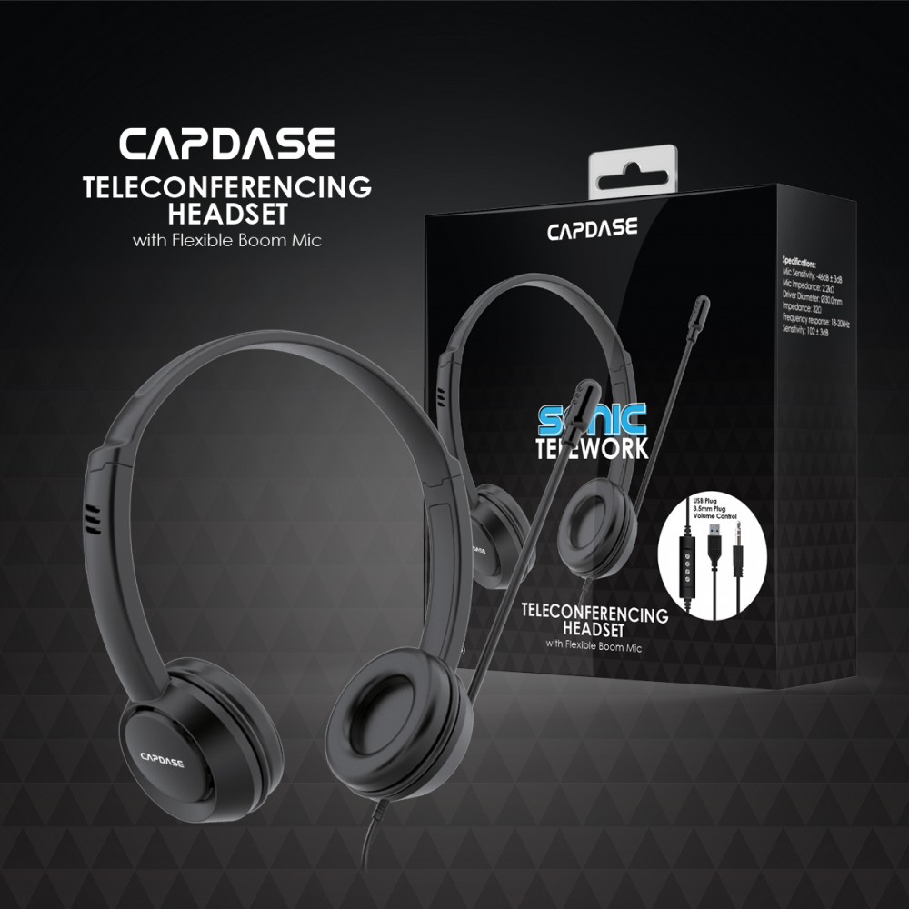Capdase Headphones SONIC TELEWORK Teleconferencing Headset  
