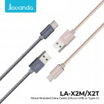 Lavanda Uni -Cable Full Speed Metal Braided Data Cable X2T - TYPE C