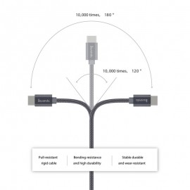 Lavanda Uni -Cable Full Speed Metal Braided Data Cable X2T - TYPE C